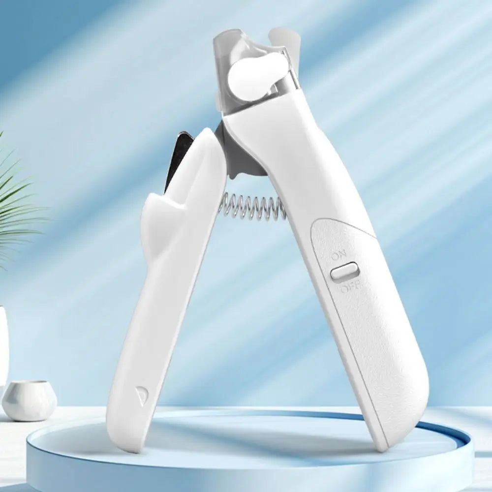 With LED Pet Nail Clipper Splash Guard Labor-Saving Pet Nail Trimmer High Hardness Spring Design Pet Nail Cutter
