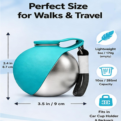 PawSip™ Portable Dog Water Bottle & Foldable Bowl