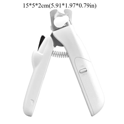 With LED Pet Nail Clipper Splash Guard Labor-Saving Pet Nail Trimmer High Hardness Spring Design Pet Nail Cutter