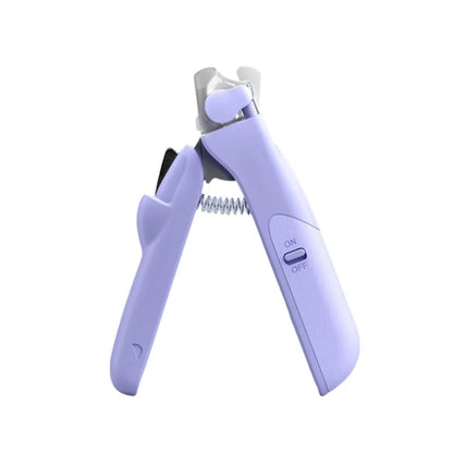 With LED Pet Nail Clipper Splash Guard Labor-Saving Pet Nail Trimmer High Hardness Spring Design Pet Nail Cutter