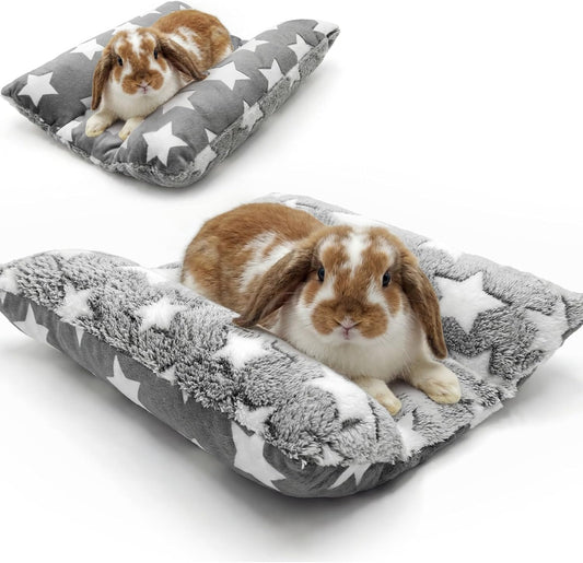 16.5 X 18In Washable Soft Rabbit Bed, Thickened and Softer Bunny Bed, Double-Sided Plush Rabbit Beds,Bed for Bunny,Bunny Beds for Rabbits Indoor