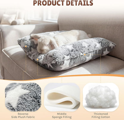16.5 X 18In Washable Soft Rabbit Bed, Thickened and Softer Bunny Bed, Double-Sided Plush Rabbit Beds,Bed for Bunny,Bunny Beds for Rabbits Indoor