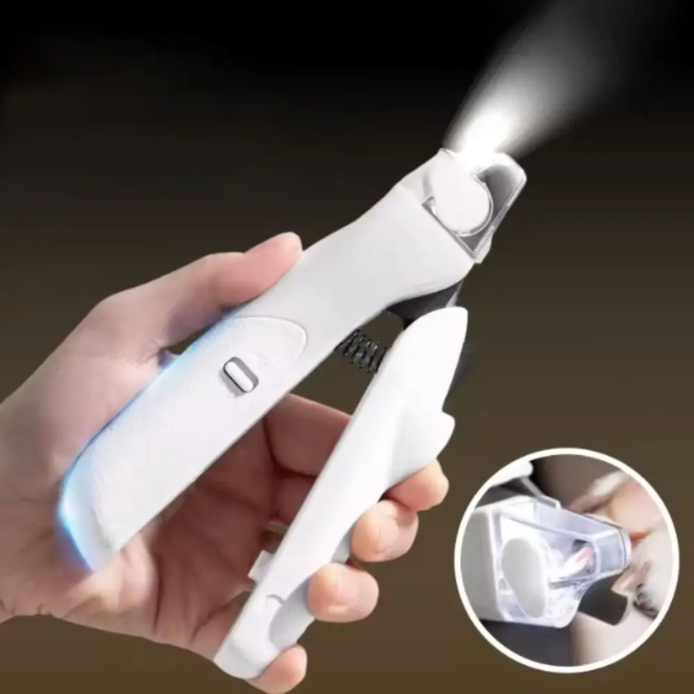 With LED Pet Nail Clipper Splash Guard Labor-Saving Pet Nail Trimmer High Hardness Spring Design Pet Nail Cutter