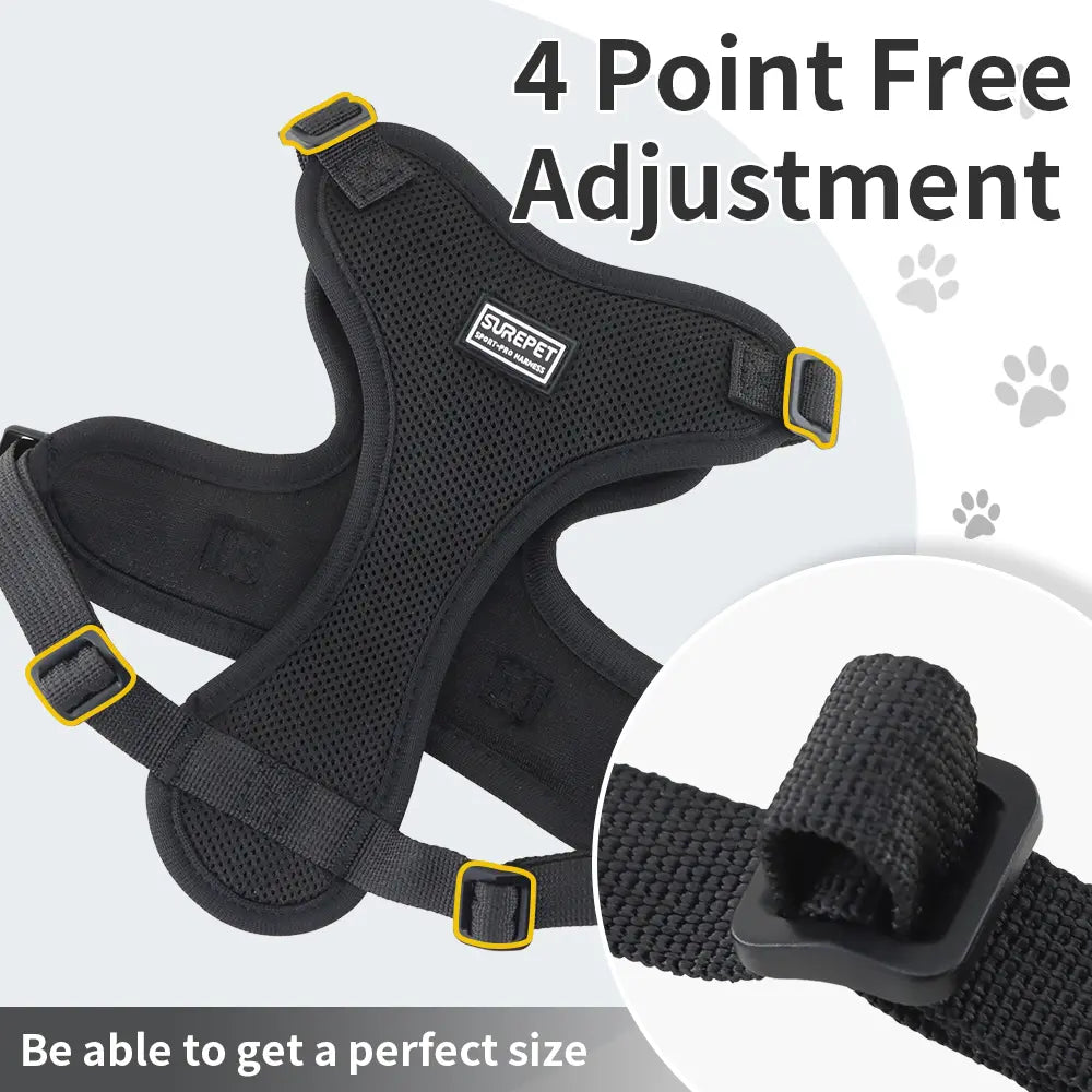 Cat Harness and Leash Set, Adjustable Soft Anti-Escape Vest with Reflective Straps and Breathable Design, Easy-Control Safety Walking Harness for Cats