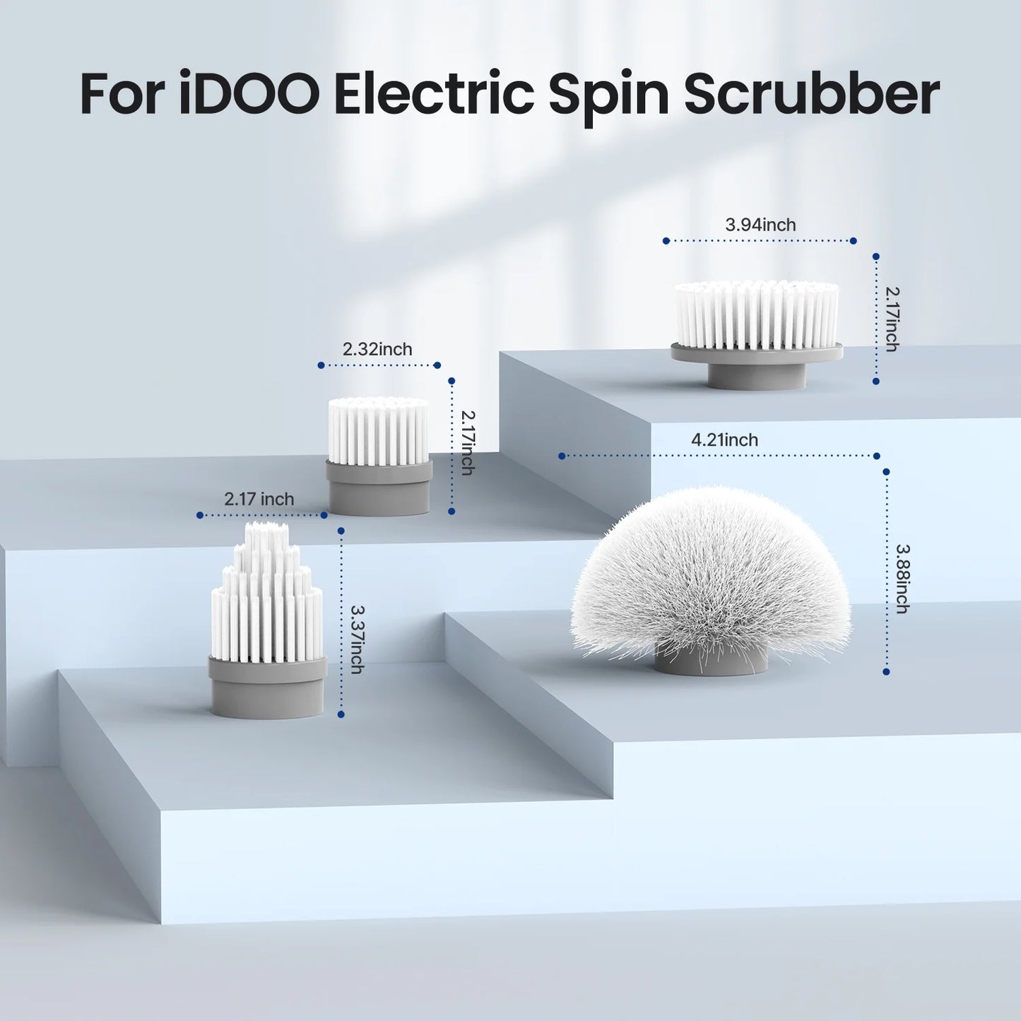 Electric Spin Scrubber Cleaning Brush Heads - 4 Pack