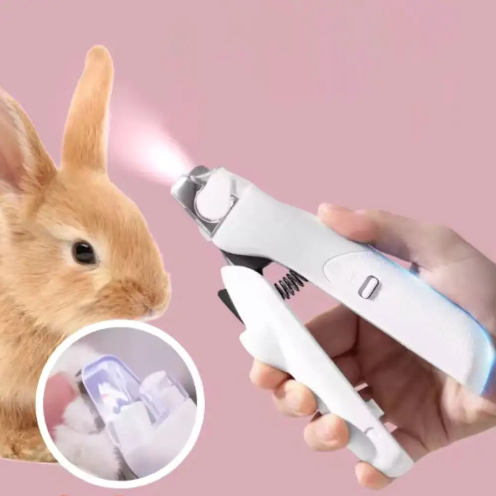 With LED Pet Nail Clipper Splash Guard Labor-Saving Pet Nail Trimmer High Hardness Spring Design Pet Nail Cutter